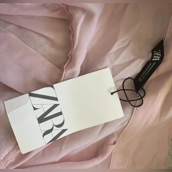 NWT Zara Contrast Textured Shirt Medium - Picture 9 of 9